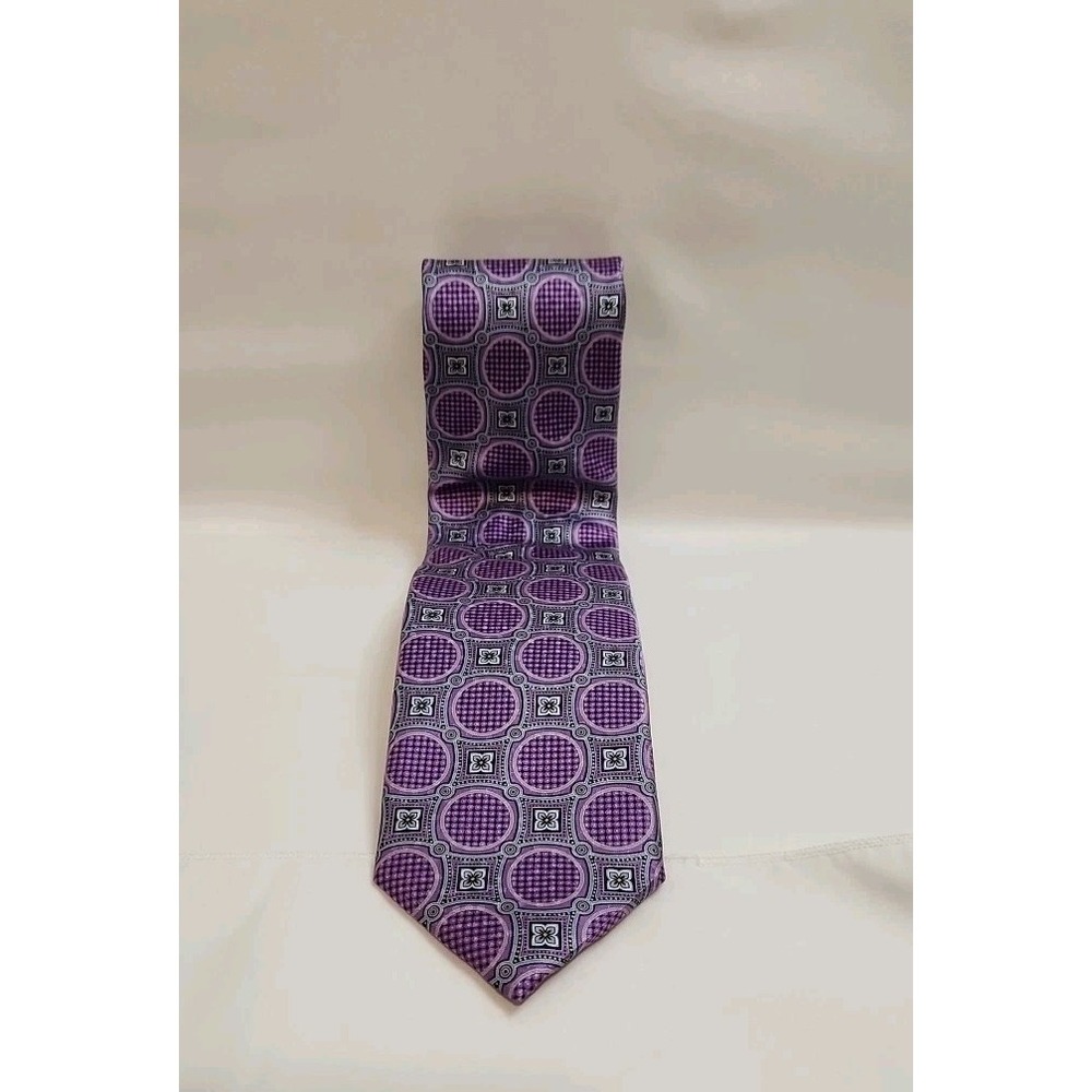 JZ Richards Silk Tie Purple Spheres